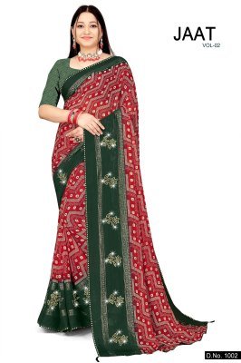 Jaat Vol 2 Wightless Foil Print Saree printed saree