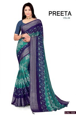 Preeta Vol 4 Georgette Fabric Printed Saree printed saree