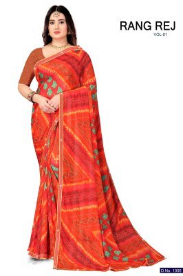 Rang Reg Vol 1 Wightless Siroski Boder Saree printed saree