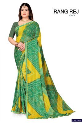 Rang Reg Vol 1 Wightless Siroski Boder Saree printed saree